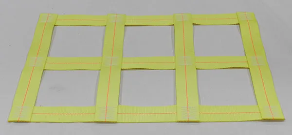 Yellow Polyester webbing netting material