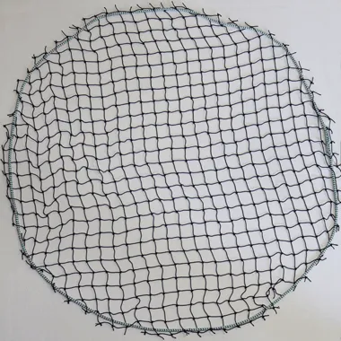 A photo of a black animal capture net.