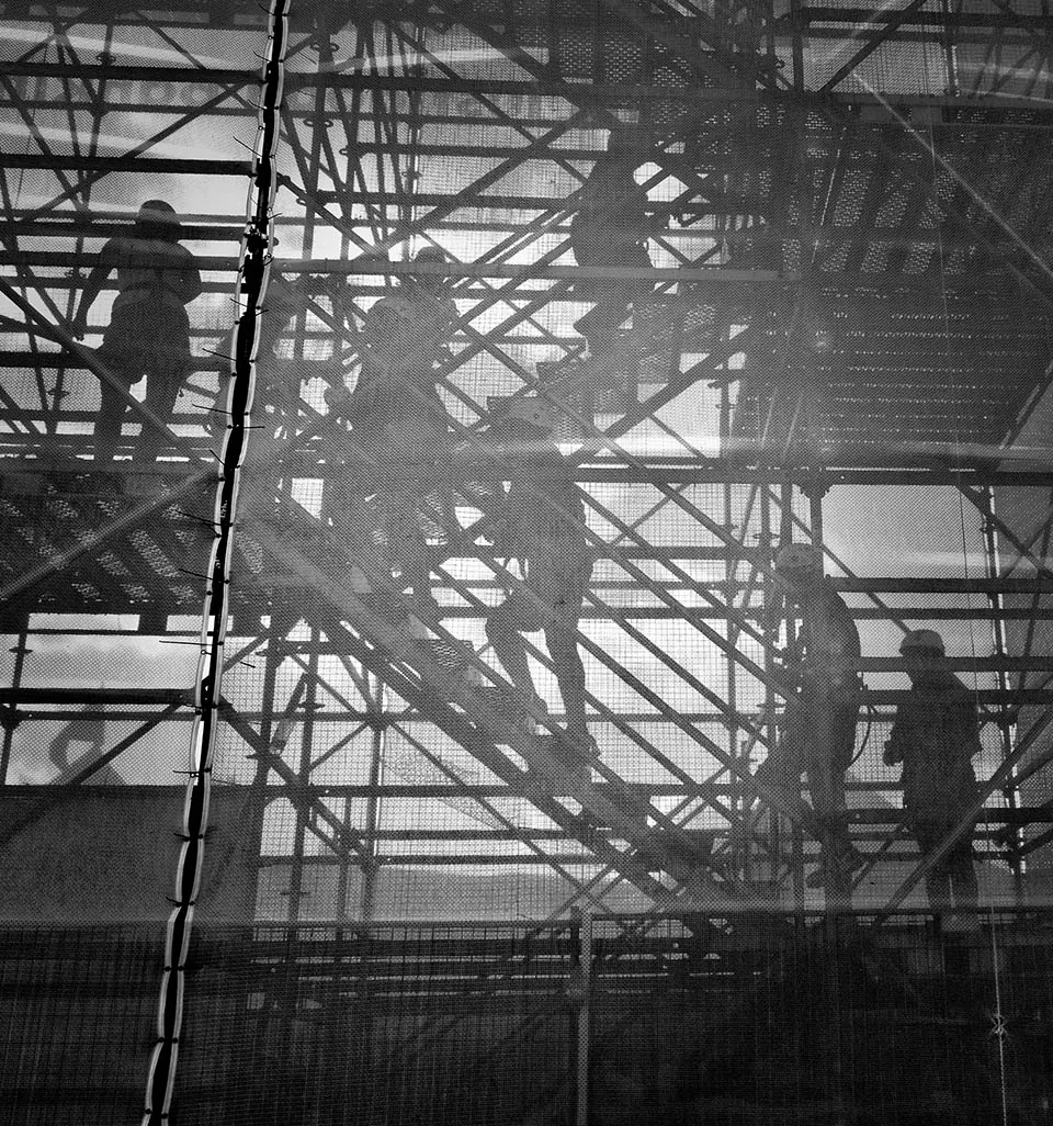 Scaffolding with Netting