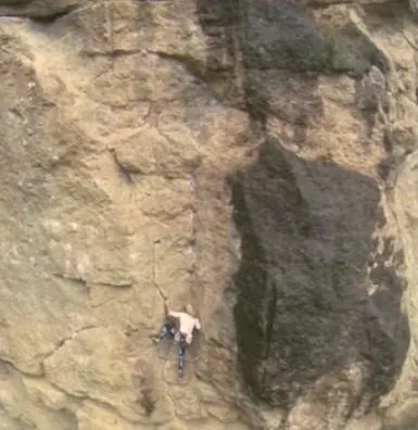 climber photo taken by a drone