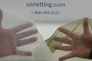 Mosquito Netting over two hands