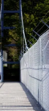 steel netting on bridge