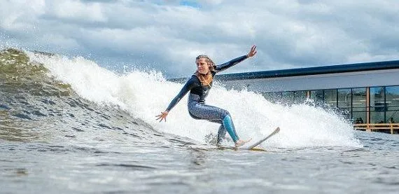 surfing park usese steel netting