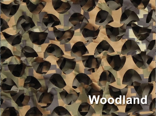 Woodland camo netting
