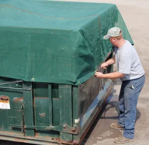 Fastening A Dumpster Cover