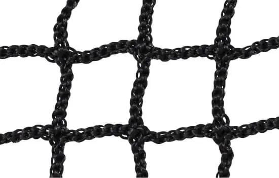 Close up of black knotless netting