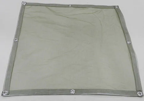 A panel of light green mosquito netting