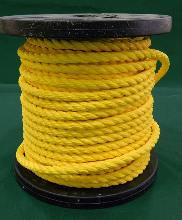 Polypropylene rope solid braid, hollow braid cut to order