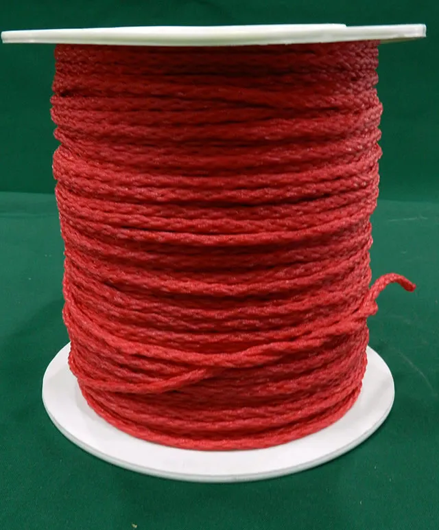 Red hollow braid rope