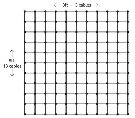 8-inch mesh size diagram
