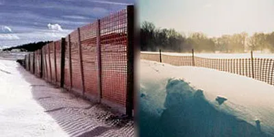 How does a snow fence work?