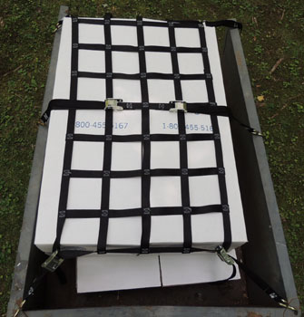 trailer cargo net top view