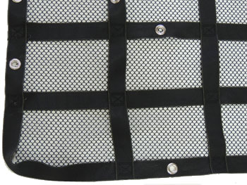 truck bed cargo net with debris liner