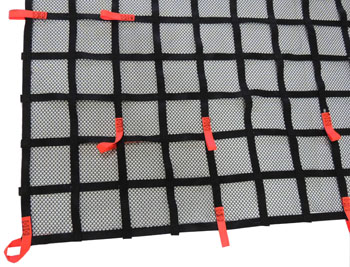 truck cargo net with debris liner